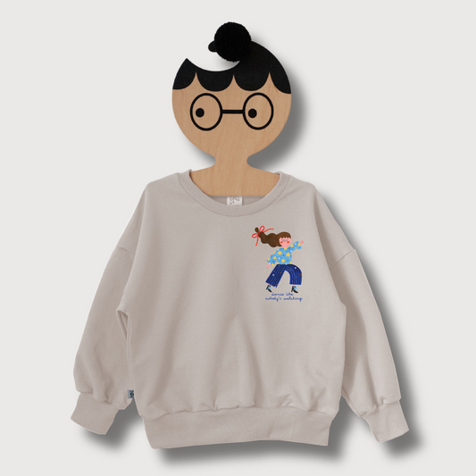 ERWACHSENEN SWEATSHIRT- DANCE AUF CREME (LIEFERUNG CA. 14 TAGE)