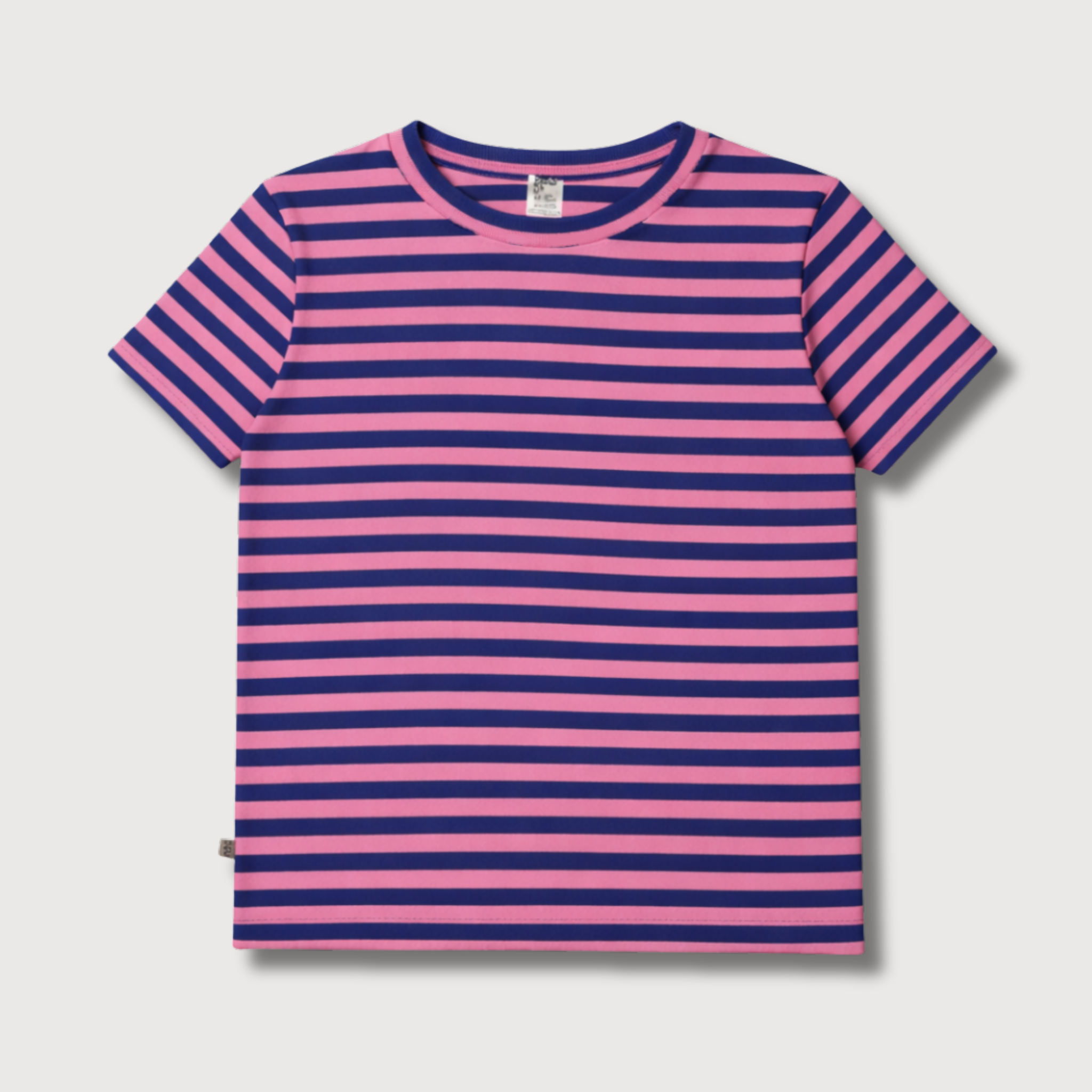 STREIFEN PINK + KORNBLUME -  ERWACHSENEN T-SHIRT