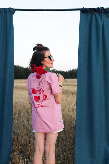 TEA LOVER AUF ALTROSA -  ERWACHSENEN T-SHIRT (ANFERTIGUNG CA. 14 TAGE)