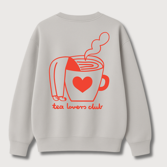 TEA LOVER AUF CREME - SWEATSHIRT (LIEFERUNG CA. 14 TAGE)