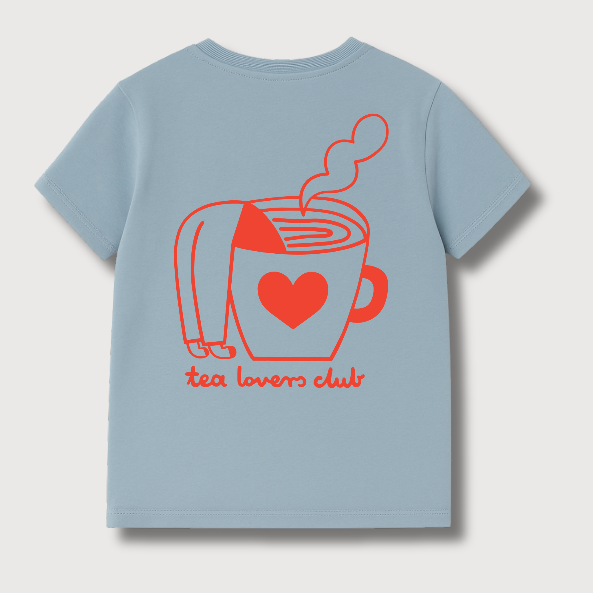 TEA LOVER AUF HELLBLAU -  ERWACHSENEN T-SHIRT (ANFERTIGUNG CA. 14 TAGE)