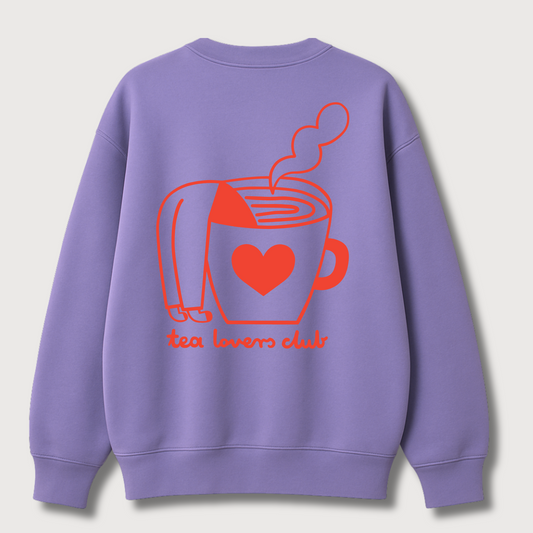 TEA LOVER AUF LILA - SWEATSHIRT (LIEFERUNG CA. 14 TAGE)