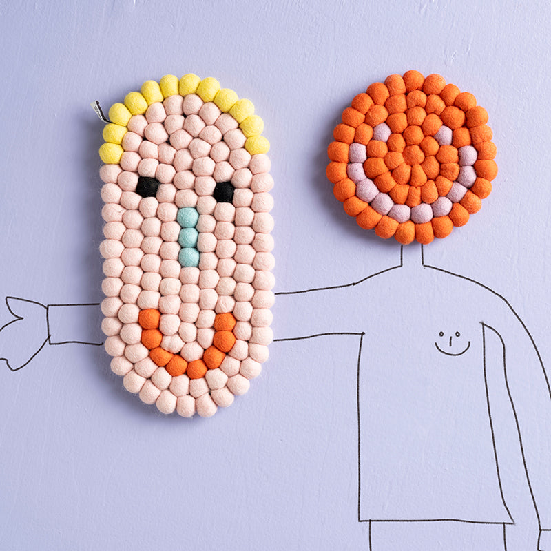 TOPFUNTERSETZER - OVAL - HAPPY FACE