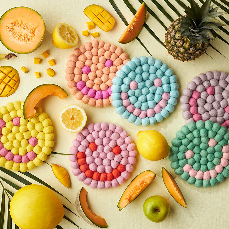 TOPFUNTERSETZER - RUND - SMILE - GRAPEFRUIT