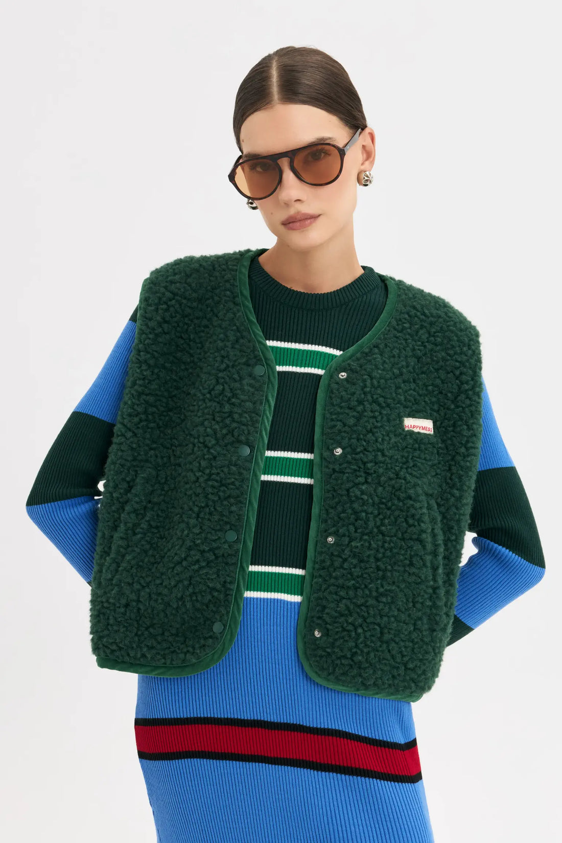 WESTE 100% WOLLE (MERINO) - MOOS