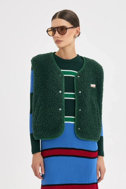WESTE 100% WOLLE (MERINO) - MOOS