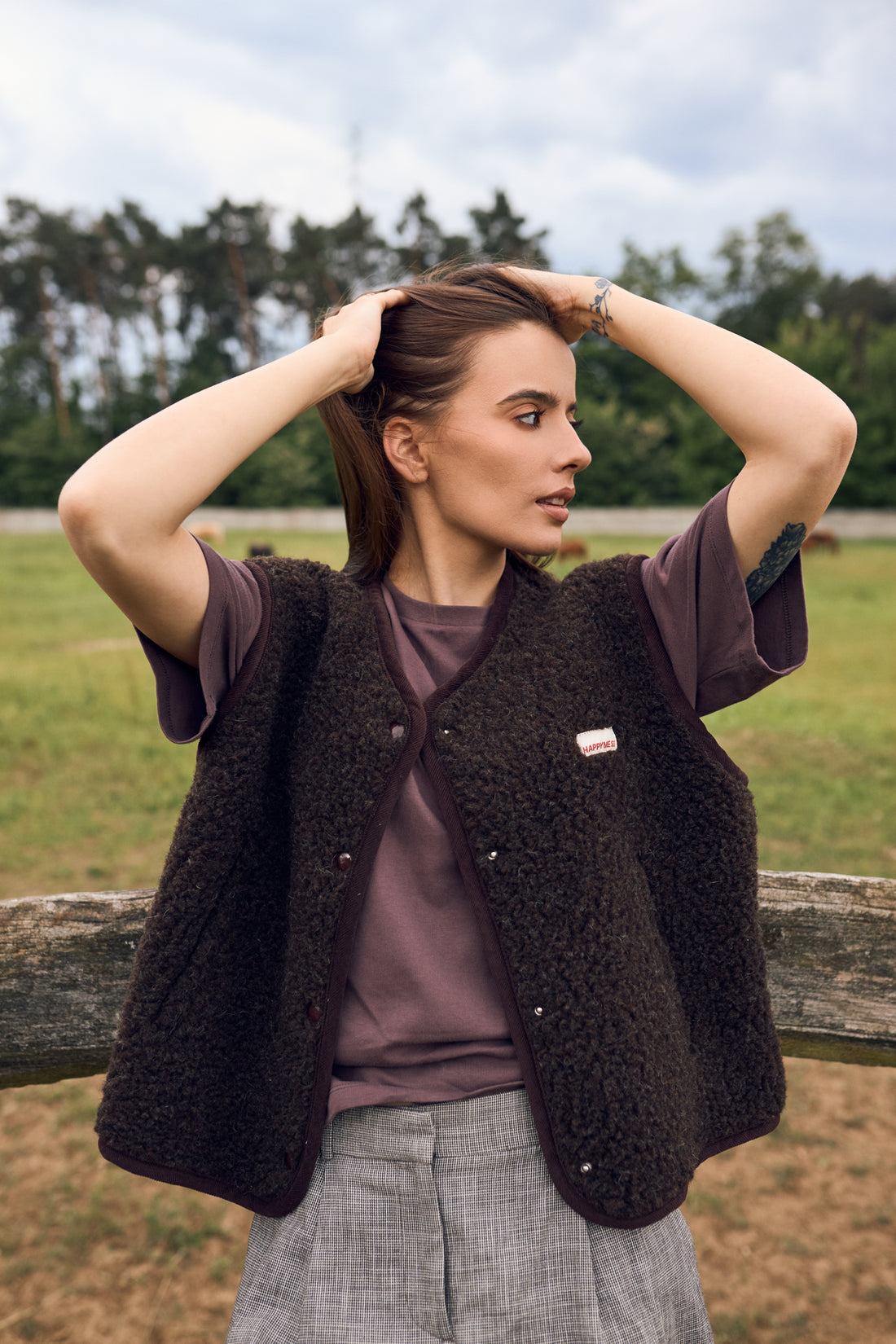 WESTE 100% WOLLE (MERINO) - BRAUN
