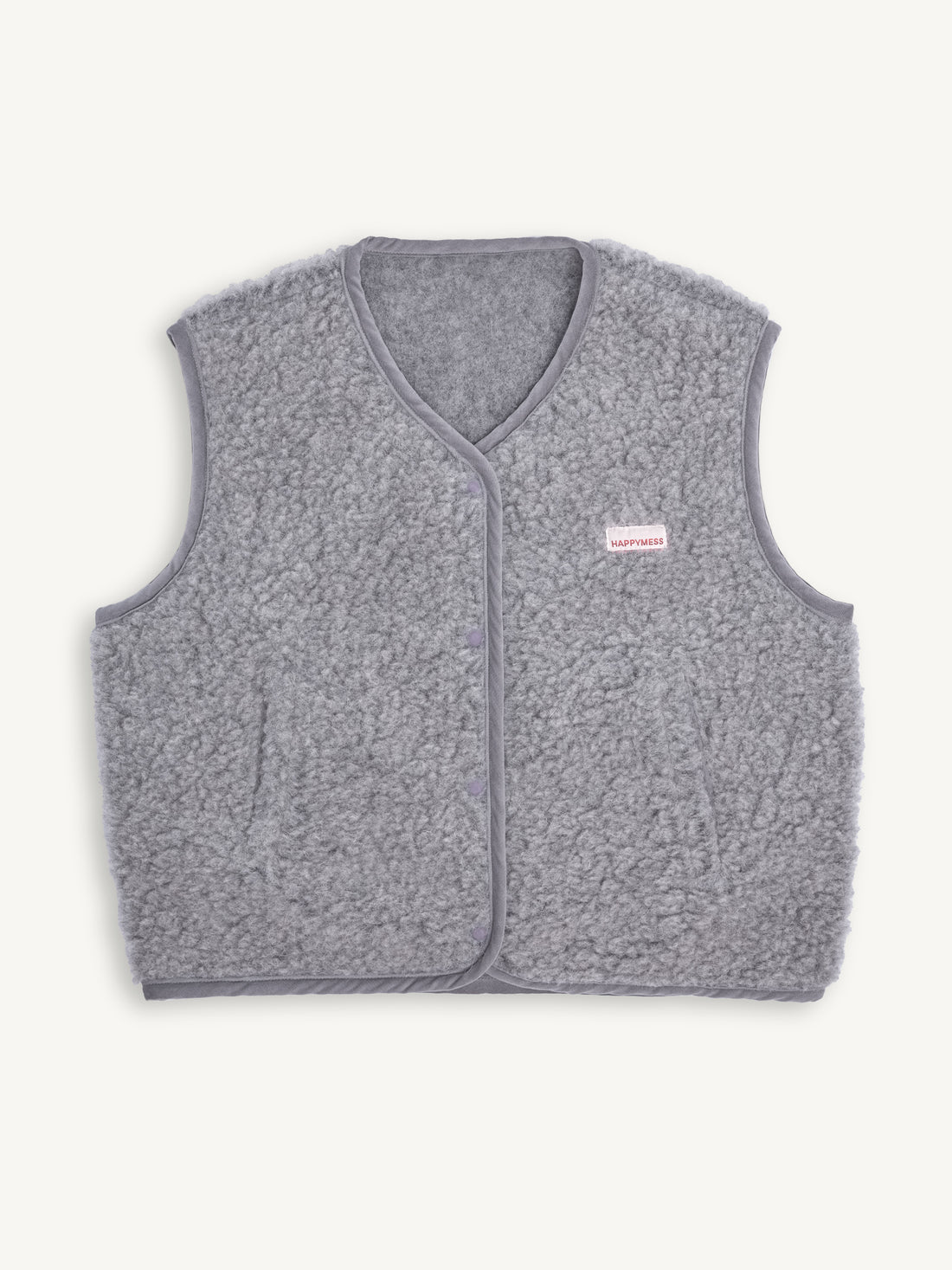 WESTE 100% WOLLE (MERINO) - GRAU