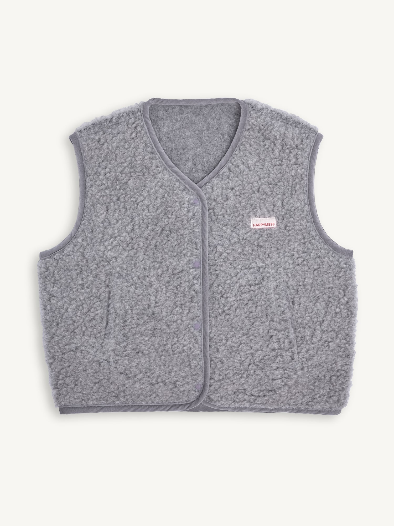 WESTE 100% WOLLE (MERINO) - GRAU